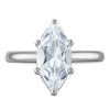 Thumbnail Image 3 of Marquise-Cut Lab-Grown Diamond Solitaire Plus Engagement Ring 2-5/8 ct tw Platinum (VS2/F)