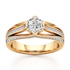 Thumbnail Image 1 of J'Lure Lab-Grown Diamond Hexagon Brilliant-Cut Engagement Ring 1-3/8 ct tw 18K Yellow Gold