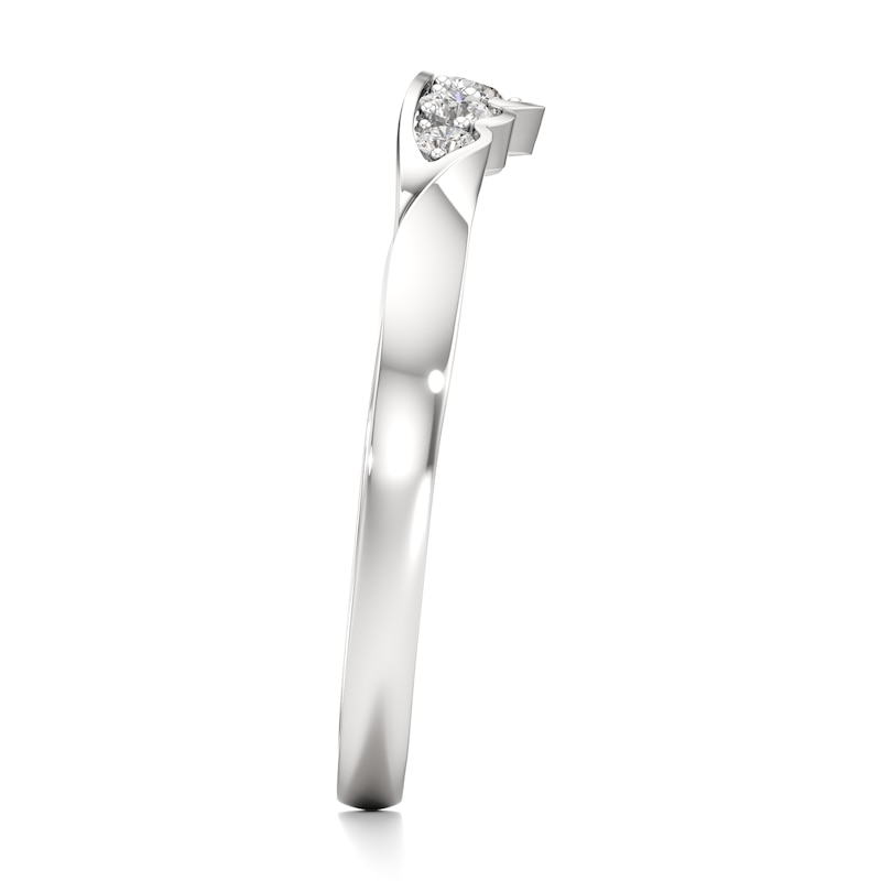 Main Image 3 of J'Lure Lab-Grown Diamond Scalloped Wedding Band 1/6 ct tw 18K White Gold