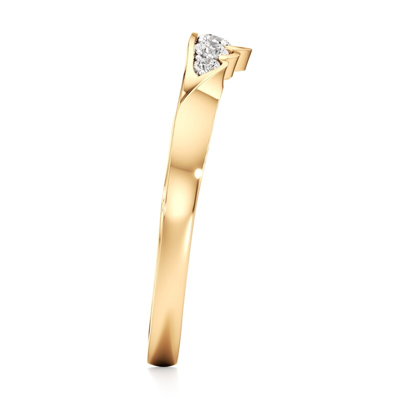 Main Image 3 of J'Lure Lab-Created Diamond Scalloped Wedding Band 1/5 ct tw 18K Yellow Gold