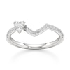 Thumbnail Image 1 of J'Lure Heart Brilliant-Cut Lab-Grown Diamond Contour Wedding Band 3/8 ct tw 18K White Gold