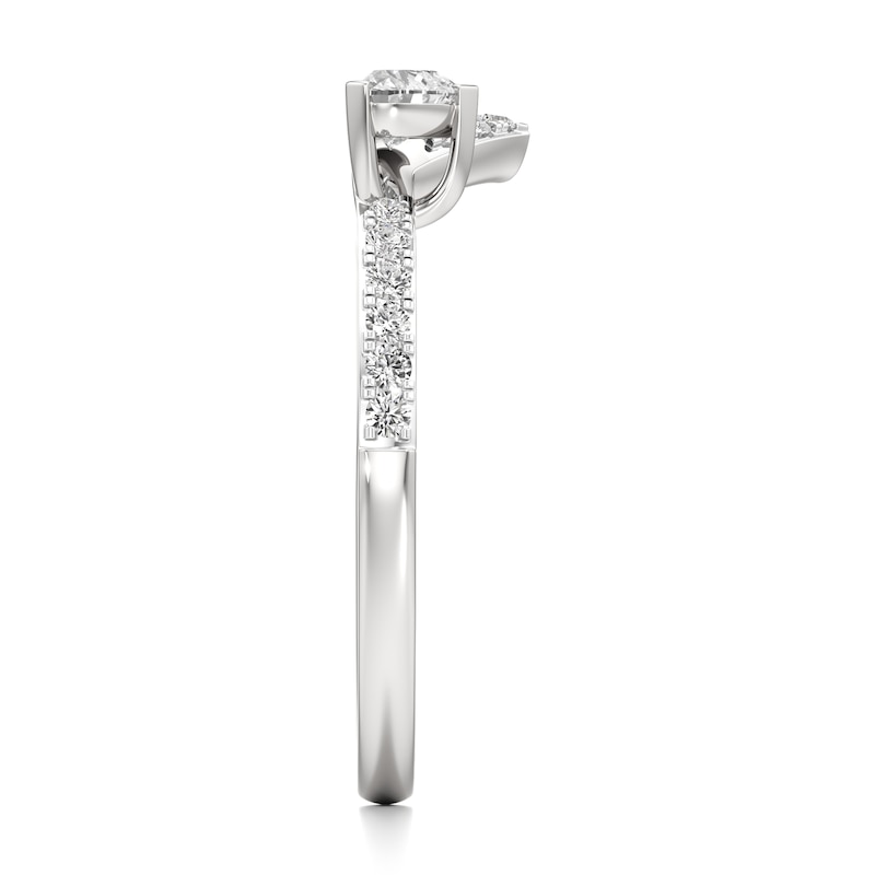 Main Image 3 of J'Lure Heart Brilliant-Cut Lab-Grown Diamond Contour Wedding Band 3/8 ct tw 18K White Gold