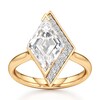 Thumbnail Image 1 of J'Lure Lozenge Step-Cut Lab-Created Diamond Half-Halo Engagement Ring 3-1/6 ct tw 18K Yellow Gold