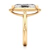 Thumbnail Image 3 of J'Lure Lozenge Step-Cut Lab-Created Diamond Half-Halo Engagement Ring 3-1/6 ct tw 18K Yellow Gold