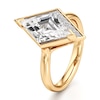 Thumbnail Image 4 of J'Lure Lozenge Step-Cut Lab-Created Diamond Half-Halo Engagement Ring 3-1/6 ct tw 18K Yellow Gold