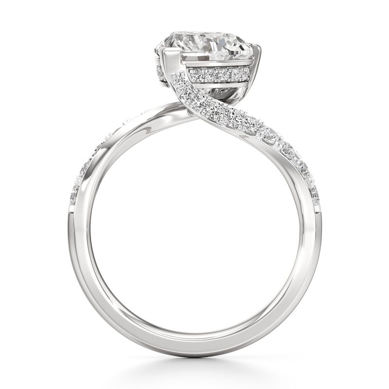 Main Image 2 of J'Lure Heart Brilliant-Cut Lab-Grown Diamond Bypass Engagement Ring 2-3/8 ct tw 18K White Gold