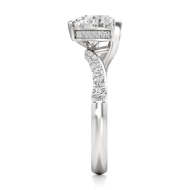 Main Image 3 of J'Lure Heart Brilliant-Cut Lab-Grown Diamond Bypass Engagement Ring 2-3/8 ct tw 18K White Gold