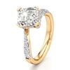 Thumbnail Image 4 of J'Lure Square-Emerald Step-Cut Lab-Grown Diamond Bypass Engagement Ring 3-5/8 ct tw 18K Yellow Gold