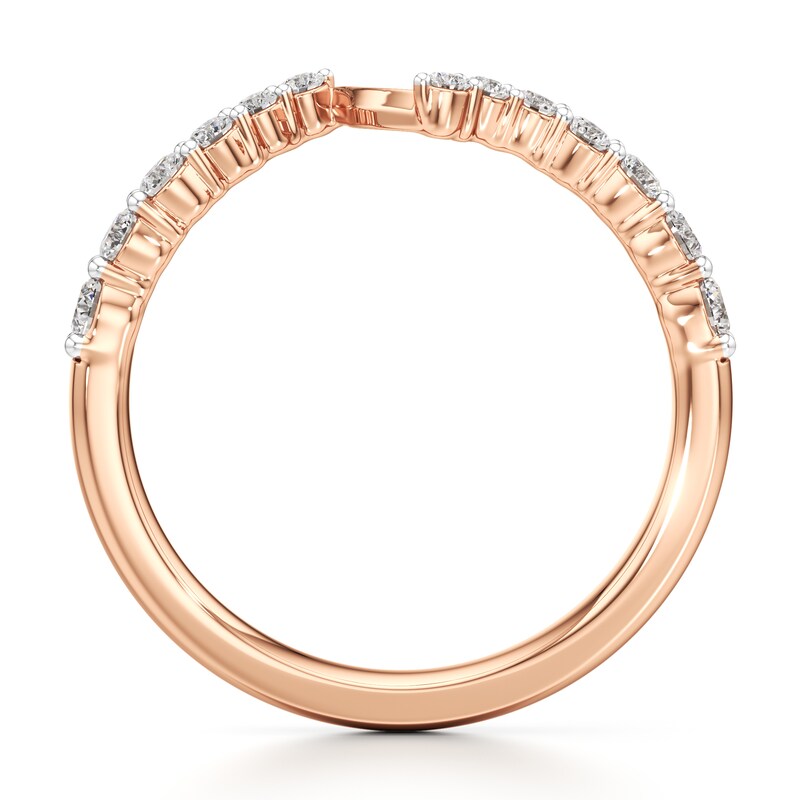 Main Image 2 of J'Lure Lab-Grown Diamond Contour Wedding Band 3/8 ct tw 18K Rose Gold