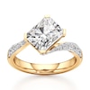 Thumbnail Image 1 of J'Lure Radiant Brilliant-Cut Lab-Grown Diamond Bypass Engagement Ring 3-1/2 ct tw 18K Yellow Gold
