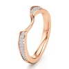 Thumbnail Image 4 of J'Lure Lab-Grown Diamond Contour Wedding Band 1/8 ct tw 18K Rose Gold