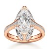 Thumbnail Image 1 of J'Lure Moval Old-Cut Lab-Grown Diamond Engagement Ring 4-1/5 ct tw 18K Rose Gold