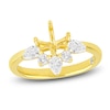 Thumbnail Image 1 of Storied Diamond Desert Sands of Eternity Pear-Shaped & Round-Cut Half-Halo Engagement Ring Setting 5/8 ct tw 18K Yellow Gold