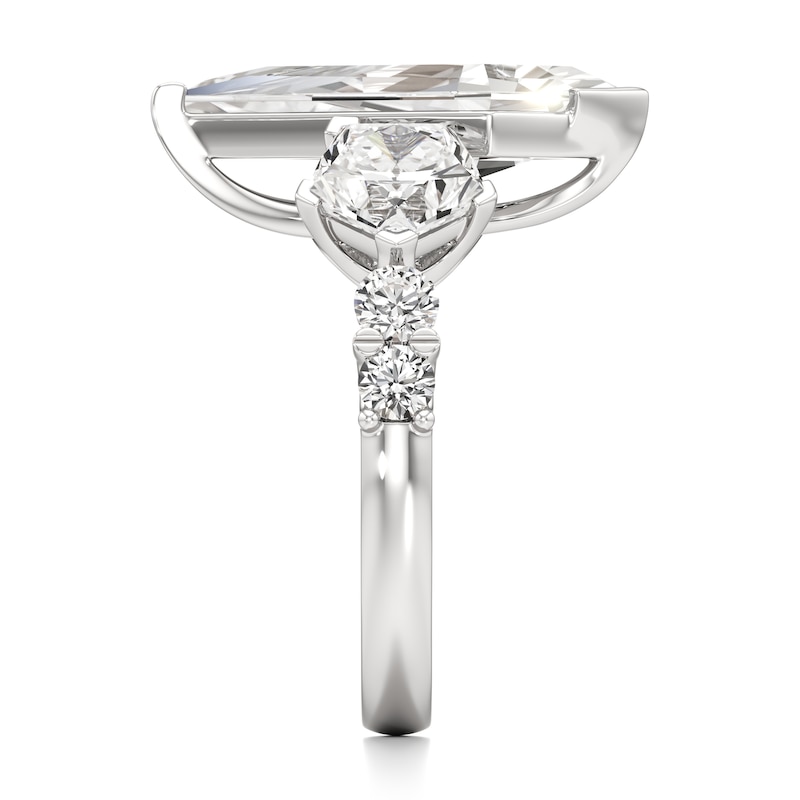 Main Image 3 of J'Lure Kite Step-Cut Lab-Grown Diamond Engagement Ring 5-1/3 ct tw 18K White Gold