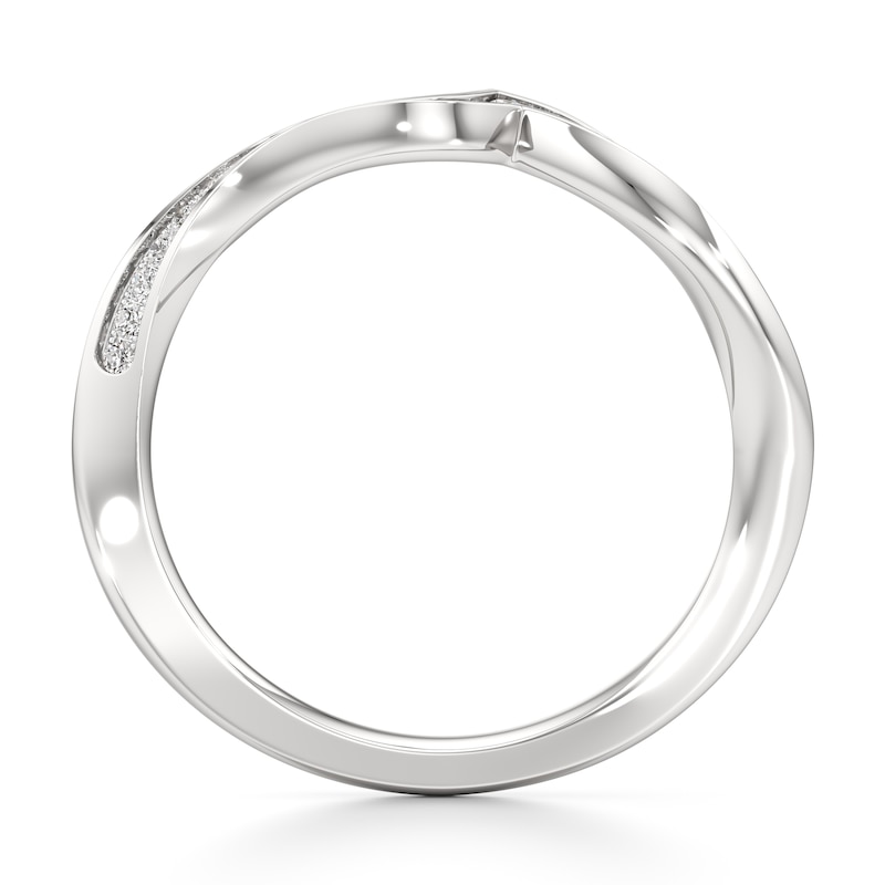 Main Image 2 of J'Lure Lab-Grown Diamond Contour Wedding Band 1/8 ct tw 18K White Gold