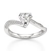 Thumbnail Image 1 of J'Lure Shield Step-Cut Lab-Grown Diamond Bypass Engagement Ring 1-1/6 ct tw 18K White Gold