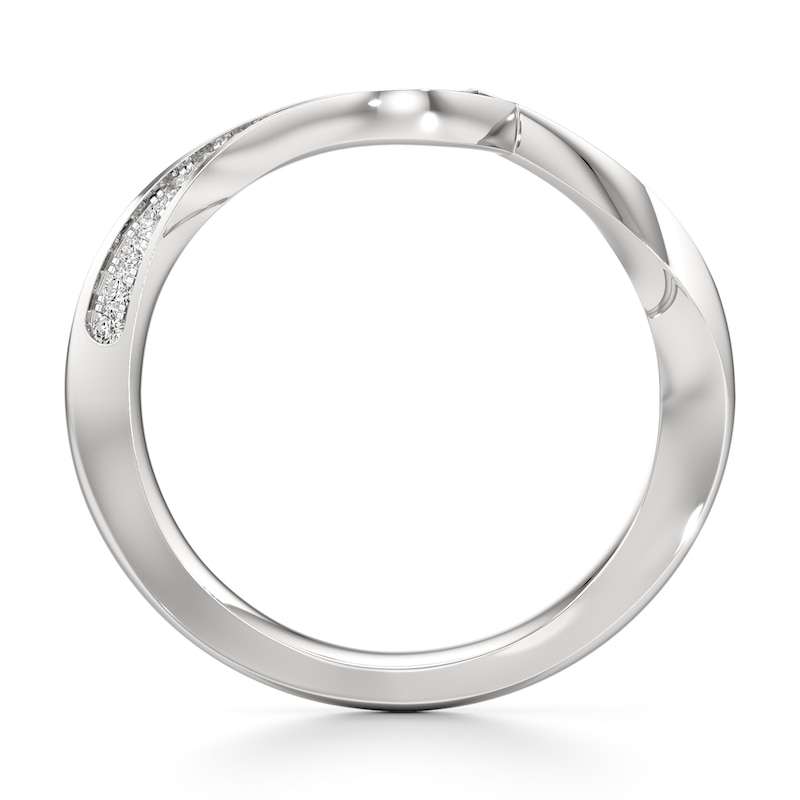 Main Image 2 of J'Lure Lab-Grown Diamond Contour Wedding Band 1/5 ct tw 18K White Gold