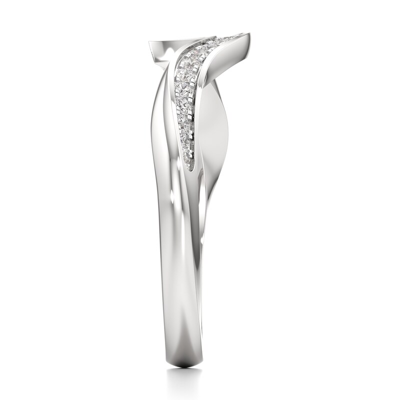 Main Image 3 of J'Lure Lab-Grown Diamond Contour Wedding Band 1/5 ct tw 18K White Gold