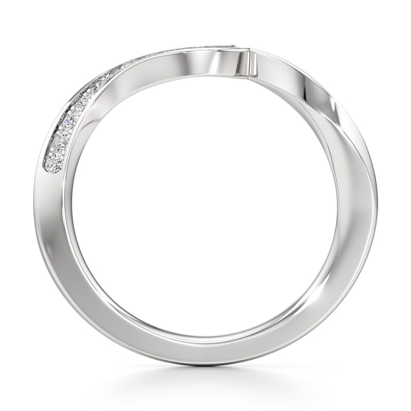 Main Image 2 of J'Lure Lab-Grown Diamond Contour Wedding Band 1/5 ct tw 18K White Gold