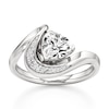 Thumbnail Image 1 of J'Lure Trillion Curved Brilliant-Cut Lab-Created Diamond Engagement Ring 1 ct tw 18K White Gold