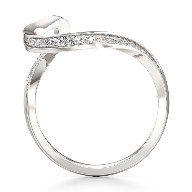 Main Image 2 of J'Lure Lab-Grown Diamond Contour Wedding Band 1/6 ct tw 18K White Gold