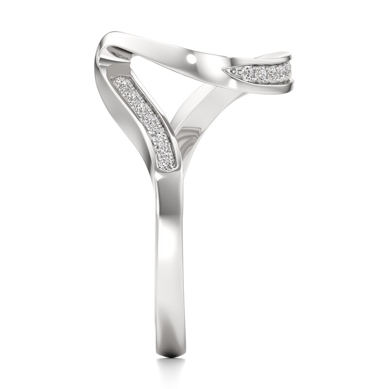 Main Image 3 of J'Lure Lab-Grown Diamond Contour Wedding Band 1/6 ct tw 18K White Gold