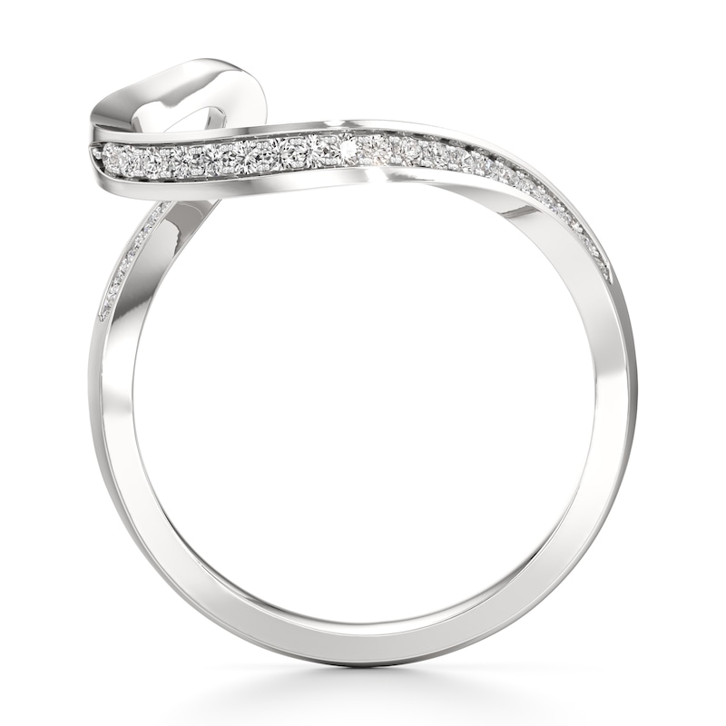 Main Image 2 of J'Lure Lab-Grown Diamond Contour Wedding Band 1/6 ct tw 18K White Gold