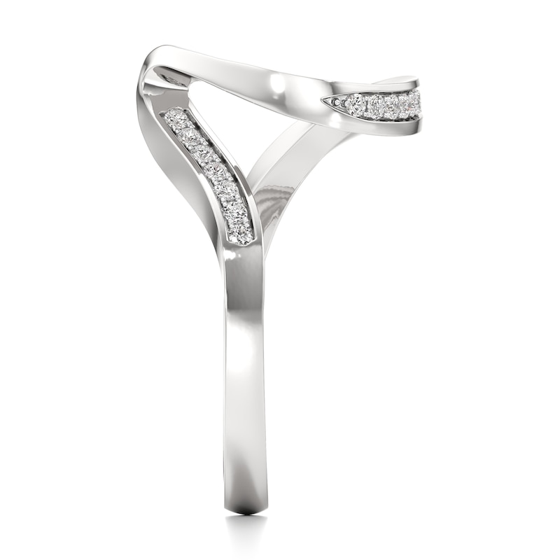 Main Image 3 of J'Lure Lab-Grown Diamond Contour Wedding Band 1/6 ct tw 18K White Gold
