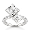 Thumbnail Image 1 of J'Lure Carre Step-Cut Two-Stone Lab-Grown Diamond Engagement Ring 4-5/8 ct tw 18K White Gold