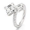 Thumbnail Image 4 of J'Lure Carre Step-Cut Two-Stone Lab-Grown Diamond Engagement Ring 4-5/8 ct tw 18K White Gold