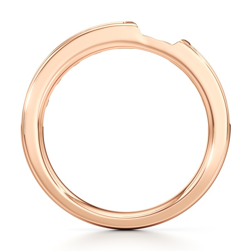 Main Image 2 of J'Lure Baguette-Cut Lab-Created Diamond Contour Wedding Band 3/8 ct tw 18K Rose Gold
