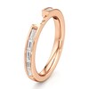Thumbnail Image 4 of J'Lure Baguette-Cut Lab-Created Diamond Contour Wedding Band 3/8 ct tw 18K Rose Gold