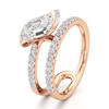 Thumbnail Image 4 of J'Lure Leaf Step-Cut Lab-Grown Diamond Spiral Engagement Ring 1-3/8 ct tw 18K Rose Gold