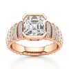 Thumbnail Image 1 of J'Lure Square-Emerald Step-Cut Lab-Created Diamond Engagement Ring 3-1/2 ct tw 18K Rose Gold