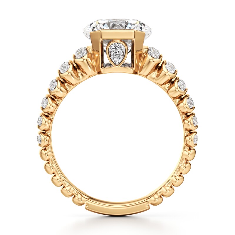 Main Image 2 of J'Lure Octagon Brilliant-Cut Lab-Grown Diamond Engagement Ring 3-3/8 ct tw 18K Yellow Gold