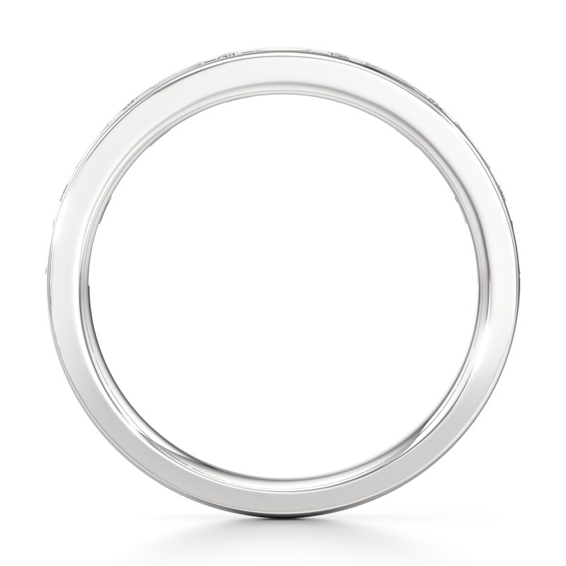 Main Image 2 of J'Lure Baguette & Round-Cut Lab-Created Diamond Wedding Band 3/8 ct tw 18K White Gold