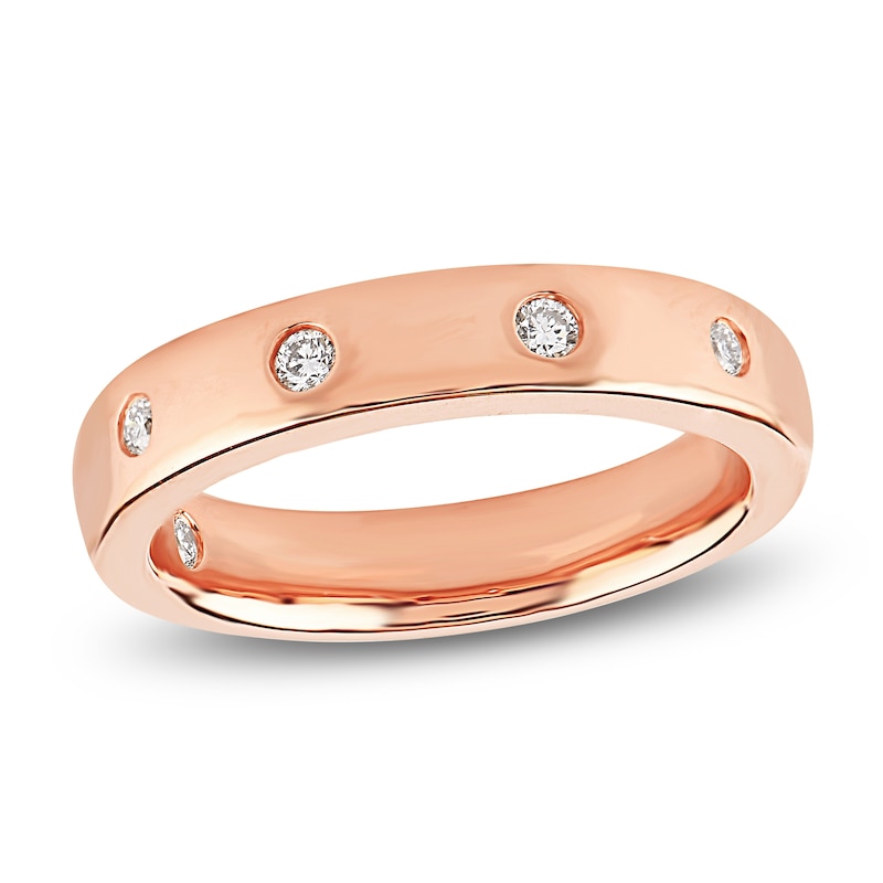 Main Image 1 of Storied Diamond Desert Sands of Eternity Anniversary Ring 1/8 ct tw 18K Rose Gold