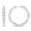 Thumbnail Image 1 of Lab-Grown Diamond Graduated Hoop Earrings 2 ct tw 10K White Gold