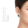 Thumbnail Image 3 of Lab-Grown Diamond Graduated Hoop Earrings 2 ct tw 10K White Gold