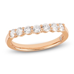 Storied Diamond Desert Sands of Eternity Anniversary Ring 3/4 ct tw 18K Rose Gold