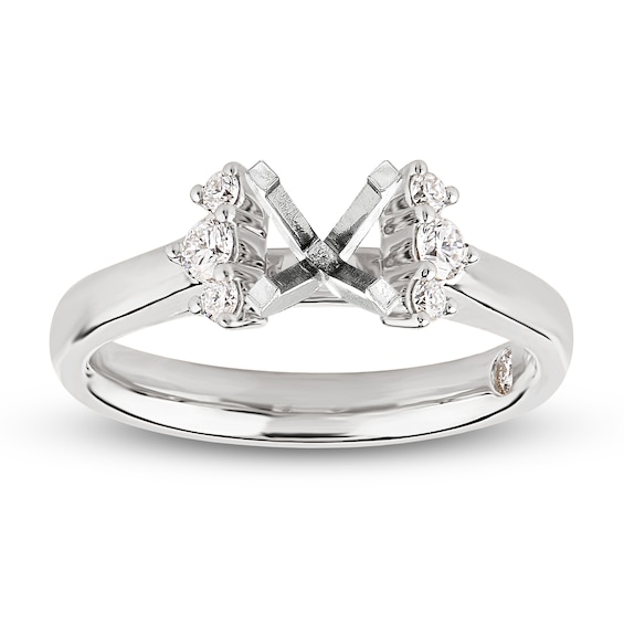 Storied Diamond Desert Sands of Eternity Engagement Ring Setting 1/4 ct tw 18K White Gold