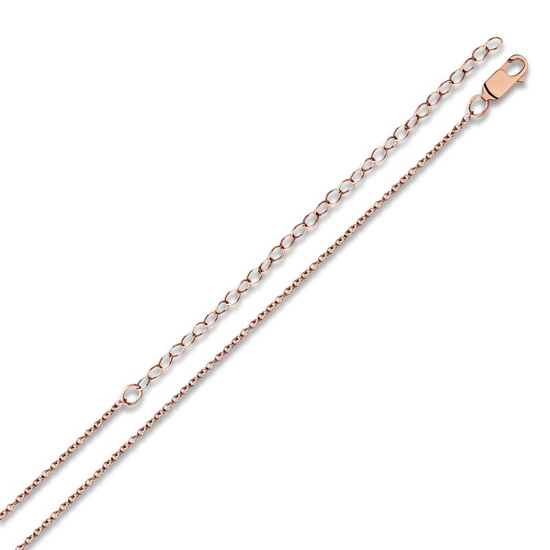 Main Image 3 of Diamond Double Digit Number Necklace Diamond Accents 14K Rose Gold 18"