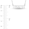 Thumbnail Image 4 of Engravable Name Bar Necklace with Cross Cutout 14K White Gold 18"