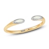 Thumbnail Image 2 of Italia D'Oro Colori Costa White Enamel Cuff Bracelet 14K Yellow Gold 6.75"