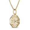 Thumbnail Image 3 of Men's Black Diamond Star Octagon Necklace 1 ct tw 10K Yellow Gold 22"