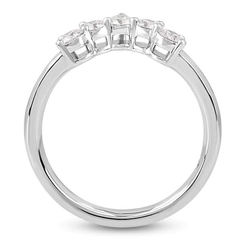 Main Image 2 of Storied Diamond Desert Sands of Eternity Contour Anniversary Ring 1/2 ct tw 18K Platinum