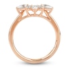 Thumbnail Image 2 of Storied Diamond Desert Sands of Eternity Pear-Shaped & Round-Cut Contour Anniversary Ring 5/8 ct tw 18K Rose Gold