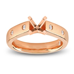 Storied Diamond Desert Sands of Eternity Engagement Ring Setting 1/8 ct tw 18K Rose Gold