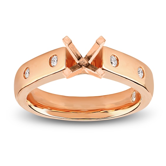 Storied Diamond Desert Sands of Eternity Engagement Ring Setting 1/8 ct tw 18K Rose Gold
