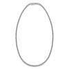 Thumbnail Image 3 of Natural Blue Sapphire Bezel-Set Tennis Necklace 14K White Gold 17"